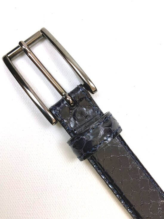 Genuine Snake Skin Black Belt from The Worth Collection Sz M main image 5